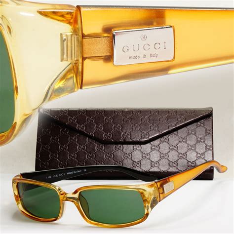 Gucci Sunglasses GG 2455/S Vintage 1999 Green Grey Acetate 